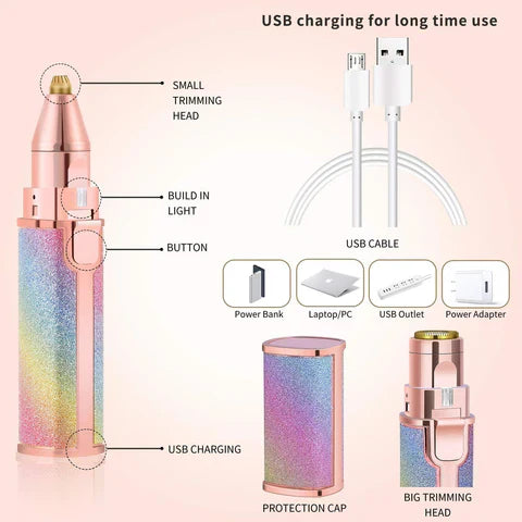 2 in 1 Eyebrow Electric Trimmer
